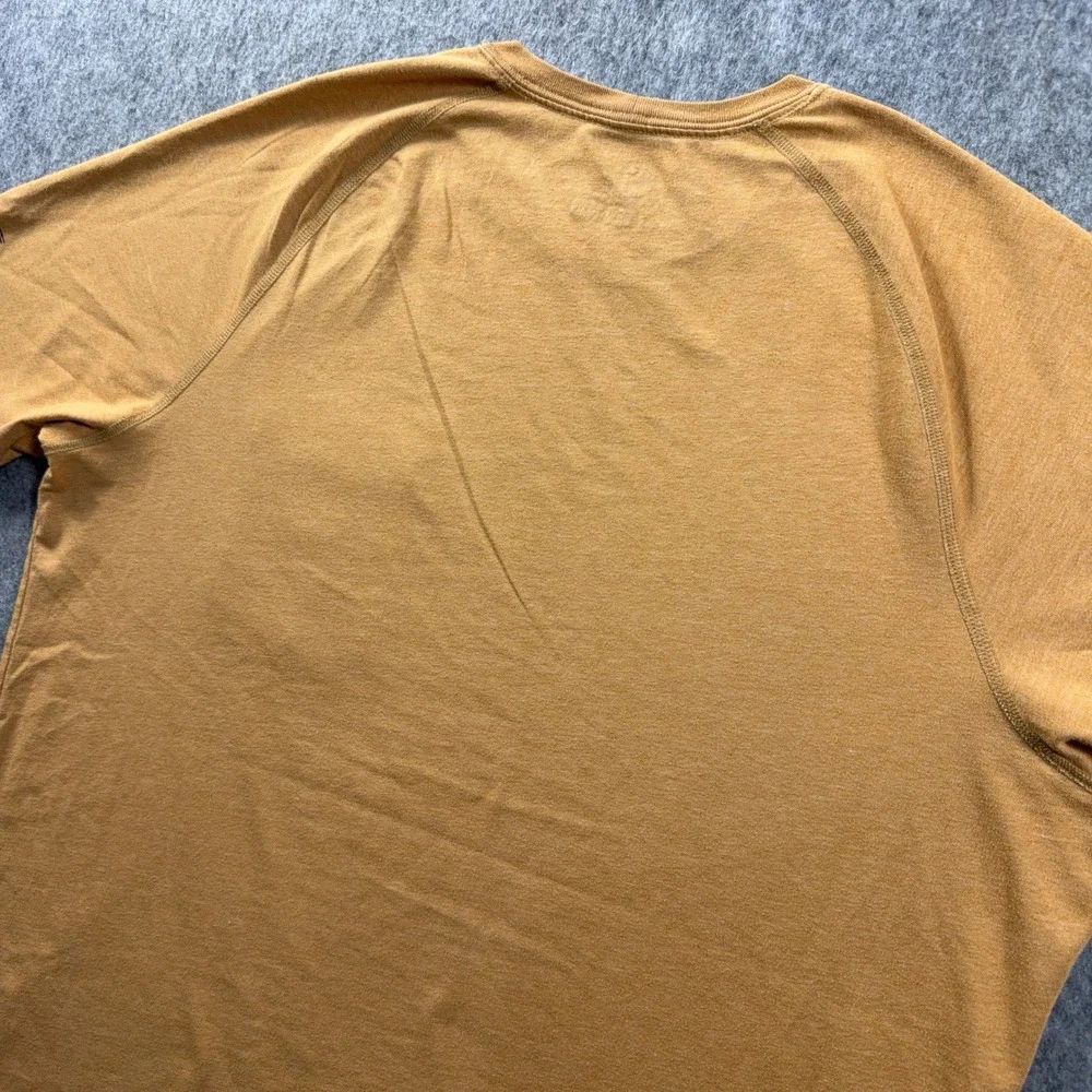 Carhartt Force Relaxed Fit Pocket T-Shirt Mens Large Mustard Yellow Short Sleeve
